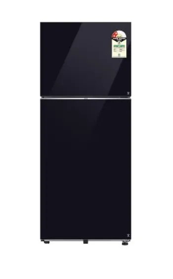 Samsung Double Door Refrigerator 396 Litres Wifi + convertible 2 Star Inverter RT41HB6A4222HL Black Glass