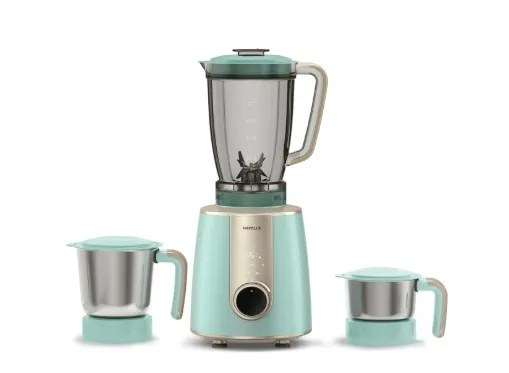 Havells Mixer Grinder 800 Watt 3 Jar Craft GHFMGFQB080 Blue & Gold