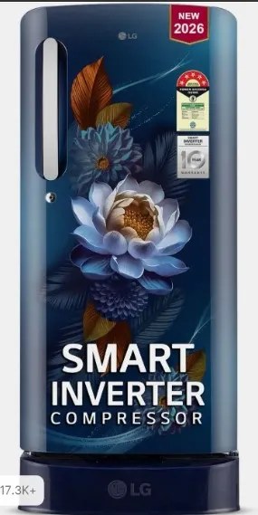 LG Single Door Refrigerator 224 Litres 5 Star Inverter GLD2356ZABW Blue Water Lily