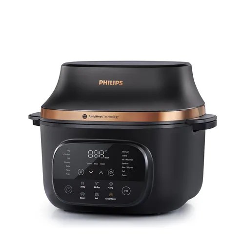 Philips Air Fryer 6 Litre 2280 Watts Singal Pot NX5300/00 IN OneChef Smart All in One Cooking Device Black