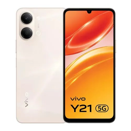 Vivo Android Smartphone Y21 5G (4GB RAM, 128GB Storage/ROM) V2553 Straw Gold
