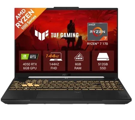 Asus Gaming Laptop R7 170, 8GBRAM,512SSD,WIN11 6GB,4050 16 TUF A16 FA607NUQ-RL208W GREY