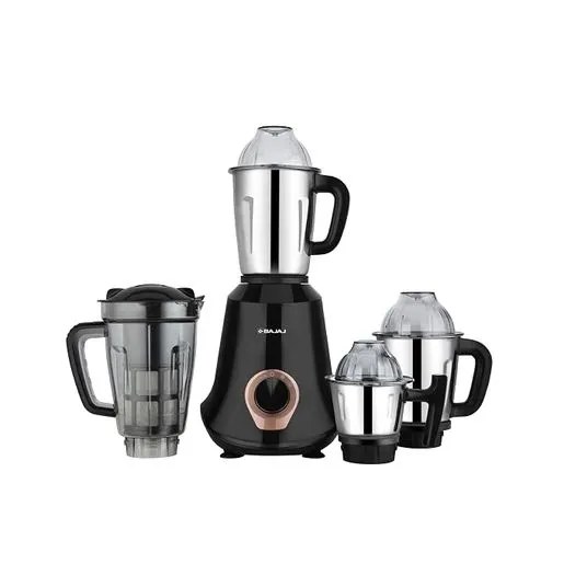 Bajaj Mixer Grinder 1000 Watts 4 Jar Military Series Glamore 410626 Jet Black