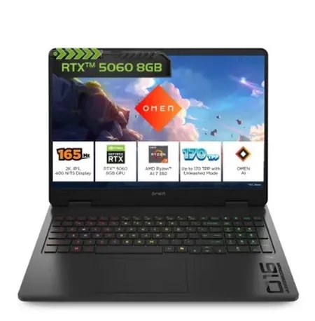 HP Gaming Laptop Ryzen AI 7 350,24GB DDR5,1TB SSD RTX 5060 8GB,Win11 MSo OMEN Gaming OMEN Gaming Laptop 16-ap0183AX Black