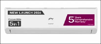 Godrej Wall Mounted Split AC 5000 W (17050) 3 Star Inverter HIC 18N3TH WA