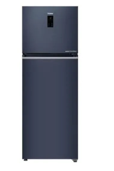 Haier Double Door Refrigerator 358 Litres Convertible 2 Star Inverter HRF-4082BLUSA-P Ultramarine Steel